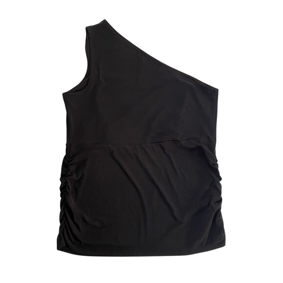 NWT Lane Bryant Black Fits That Flatter One Shoulder Spandex Top Size 14/16 #300 - Picture 3 of 12
